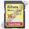 Olcsó Sandisk SD-HC kártya 16GB UHS-I U3 *Extreme* Class10 90/40 MB/s (IT8598)